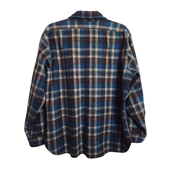 Vintage 70s Pendleton 100% Virgin Wool Shirt Mens XLarge Plaid Made in USA - Picture 2 of 5